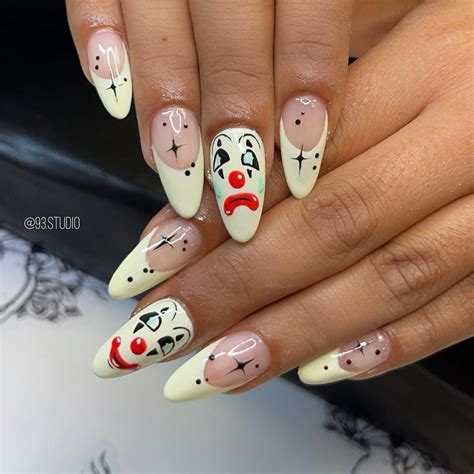 cute clown nails